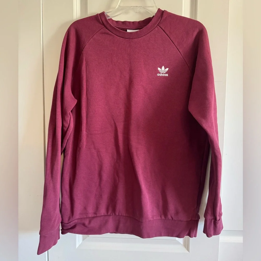 Adidas Unisex Maroon Crewneck Sweater